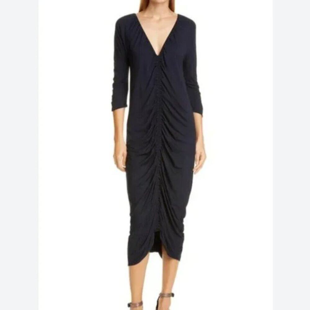 ZERO + Maria Cornejo Kiara Ruched Slinky Dress